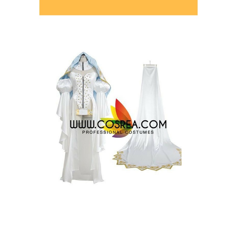 Fate Grand Order Saber Satin White Cosplay Costume