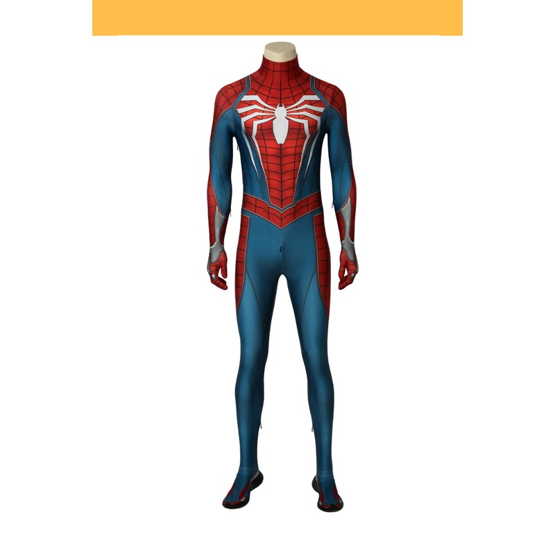 Spiderman PS4 Metallic Blue Cosplay Costume
