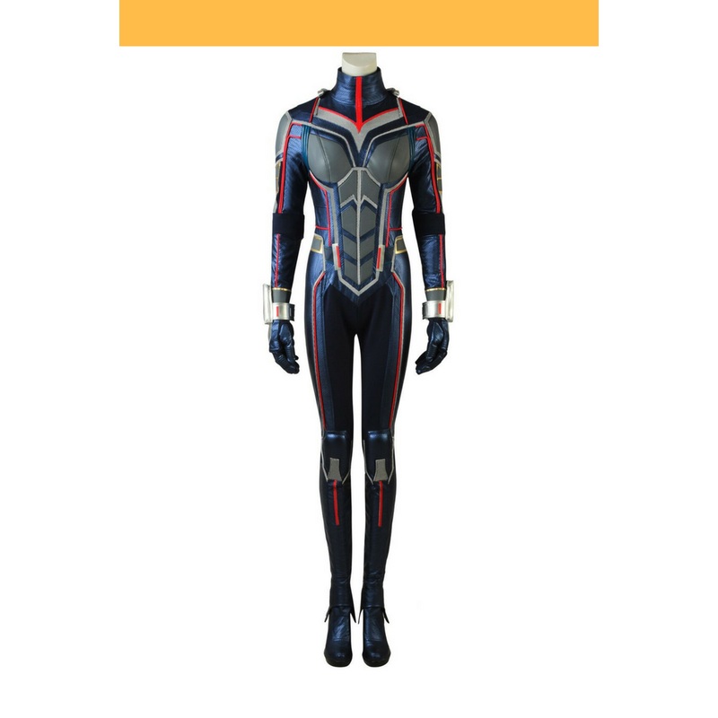 Wasp Metallic Blue PU Leather Cosplay Costume
