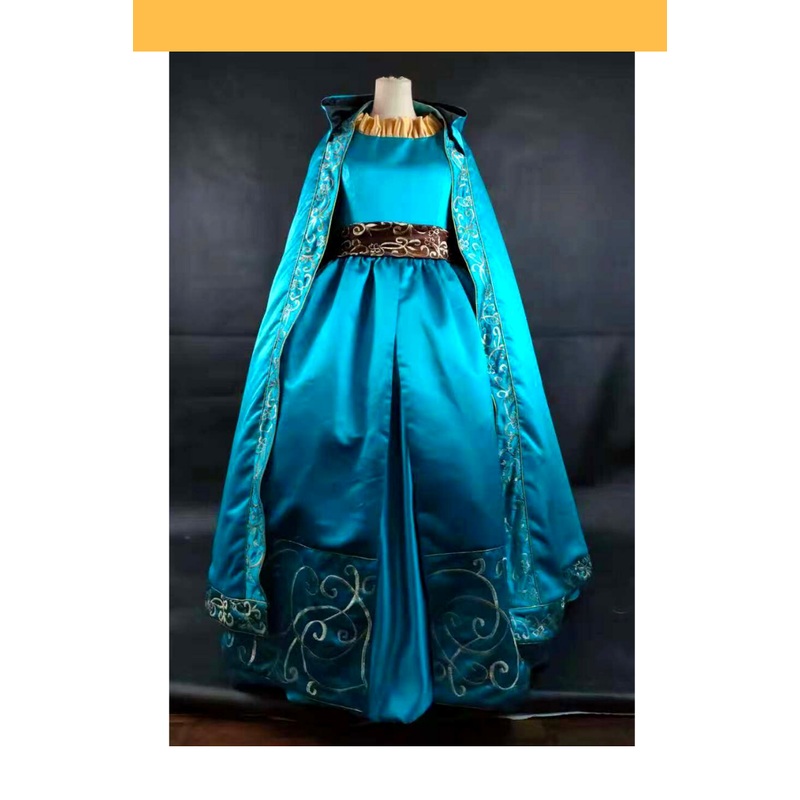 Brave Merida With Cloak Embroidered Cosplay Costume