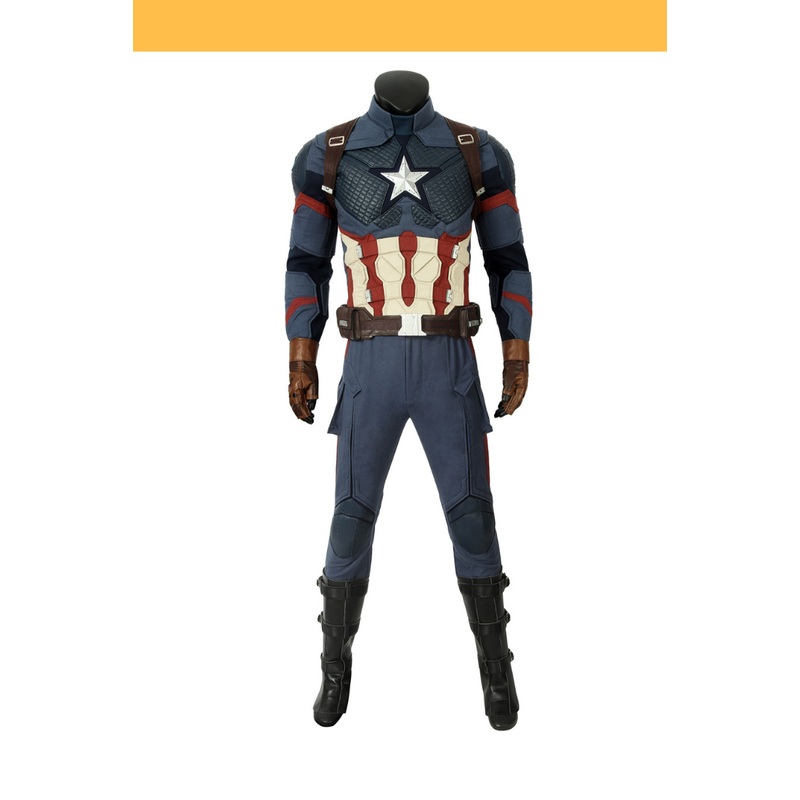 Captain America Avengers Endgame Steel Blue Cosplay Costume