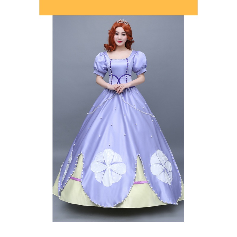 First Princess Sofia Pastel Purple Satin Cosplay Costume