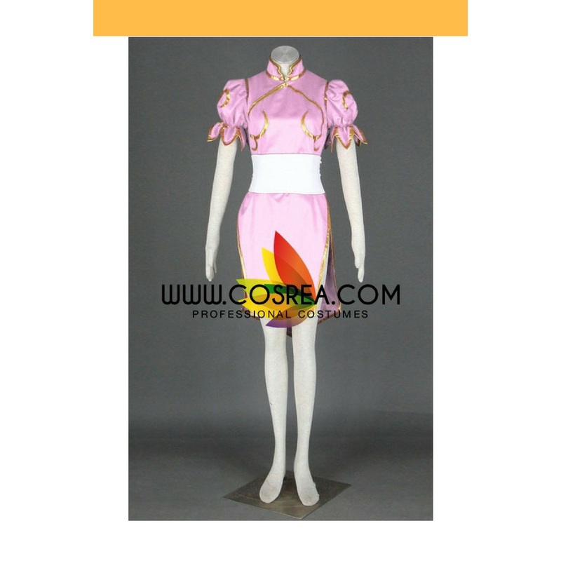 Street Fighter Chun Li Pink Cosplay Costume