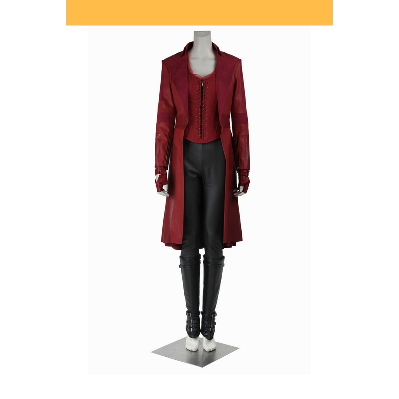 Scarlet Witch The Civil War Dark Red Cosplay Costume