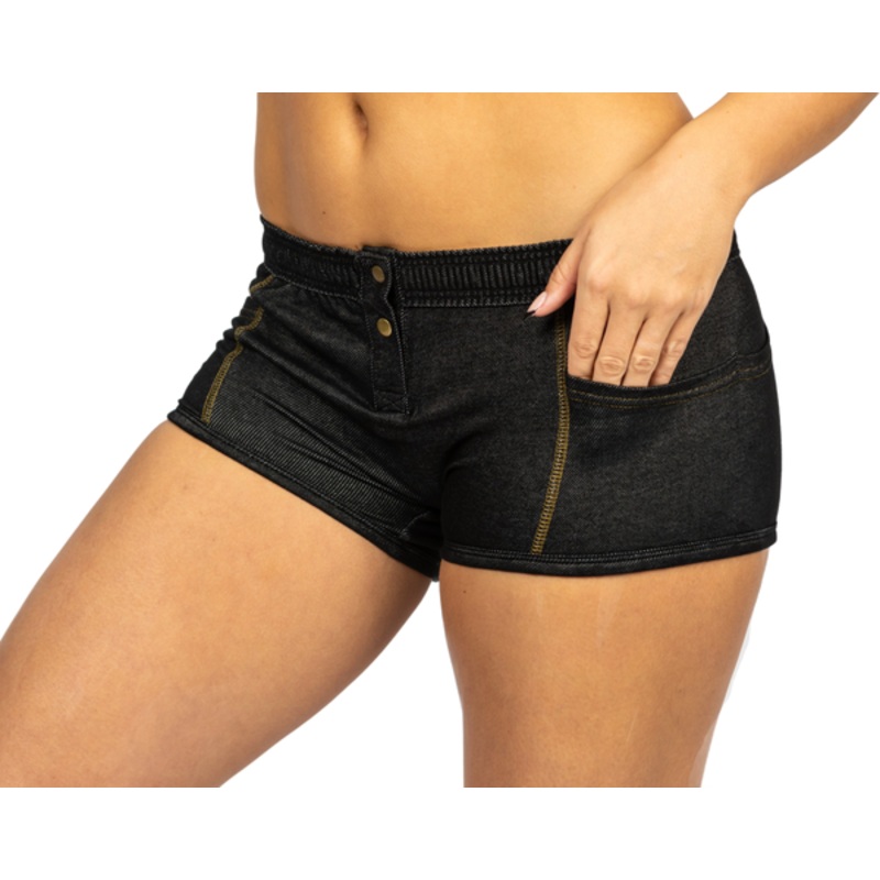 Black DENIM KNIT TOMBOY BOXER BRIEF