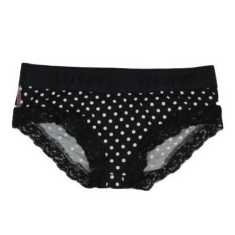 Black White Dot Swim or underwear with FOXERS Waistband