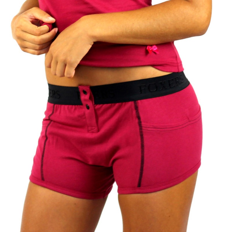 Dark Rose Tomboy Boxer Briefs with FOXERS logo