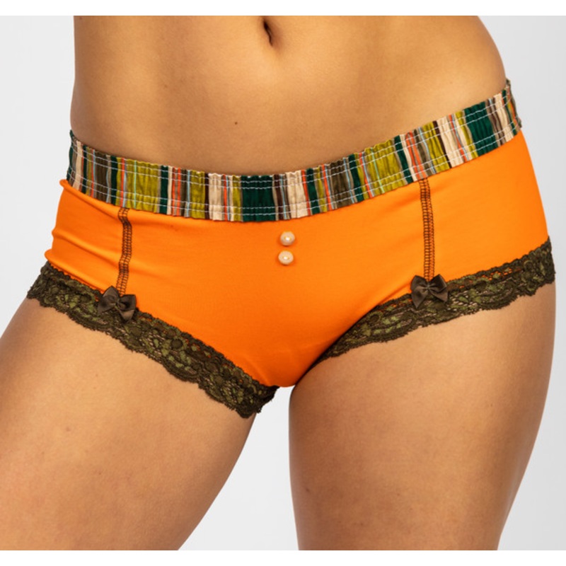Hunters Orange Boyshort with Striped Band