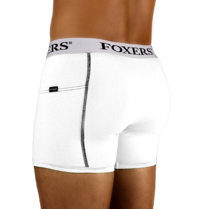 Men’s White Boxer Briefs with Foxers Logo Band
