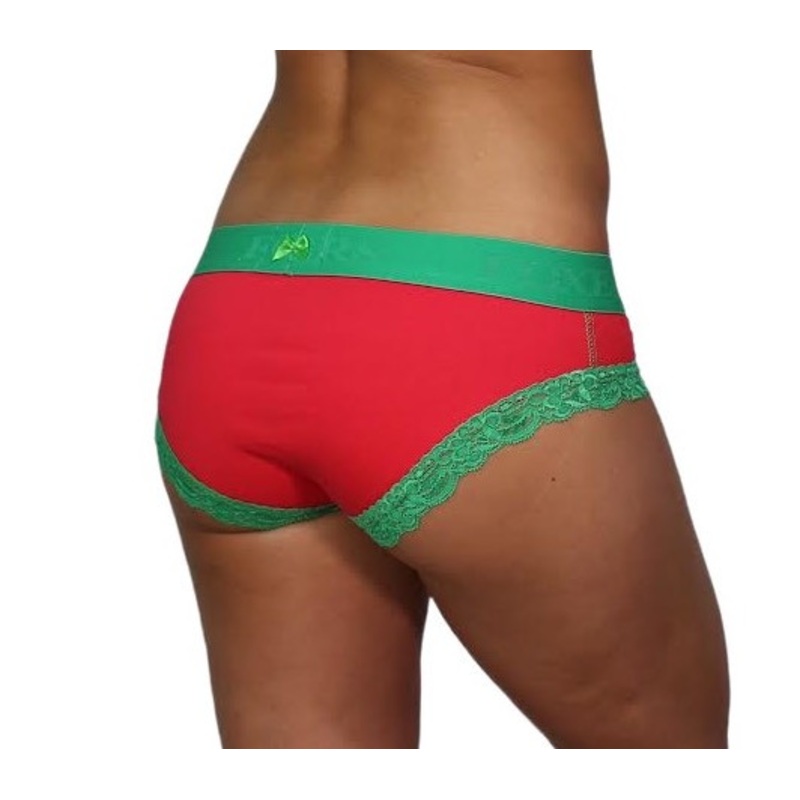 Watermelon Berry Boy Brief with Kelly Green Logo Elastic Band
