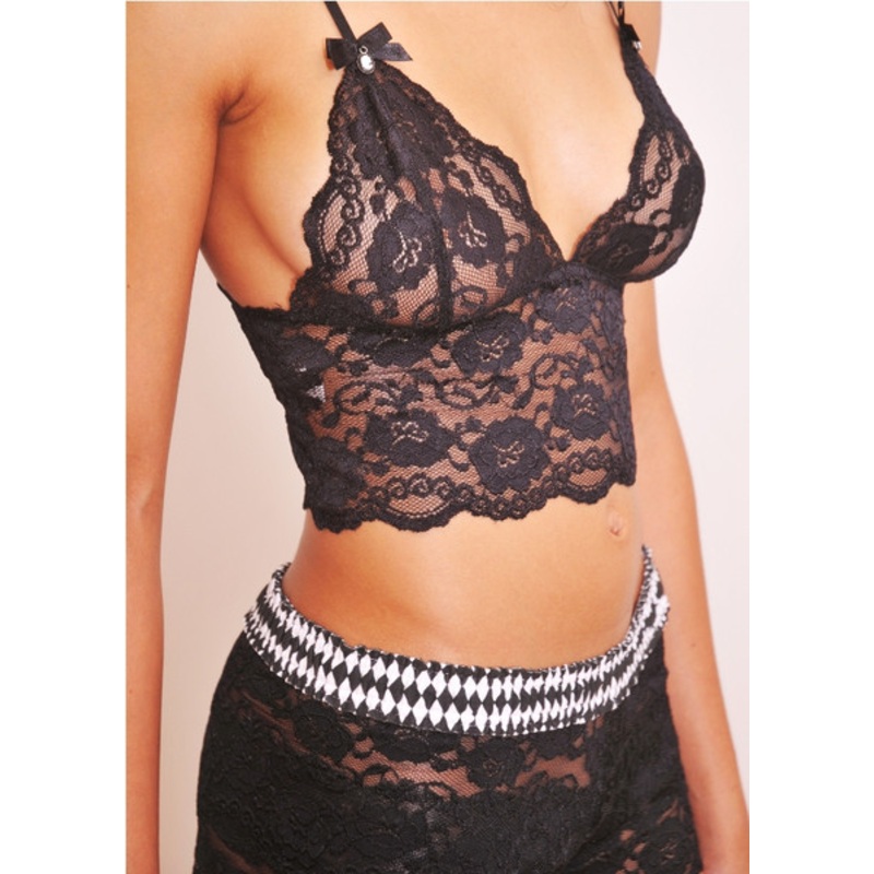 Black / Black Lace Camisole 2239