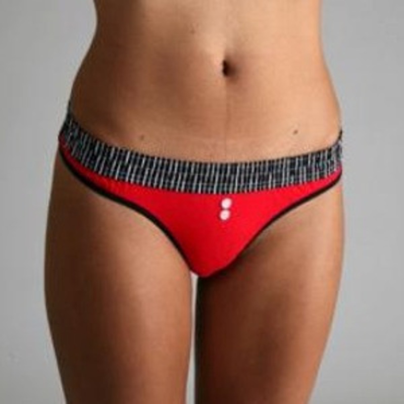 Black Stripe / Red Bstring (Black Trim) Thong