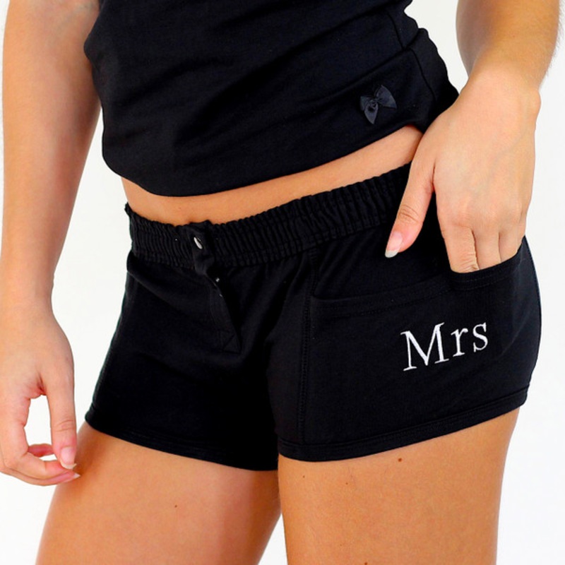 FOXERS Black Tomboy Boxer Brief MRS Embroidered