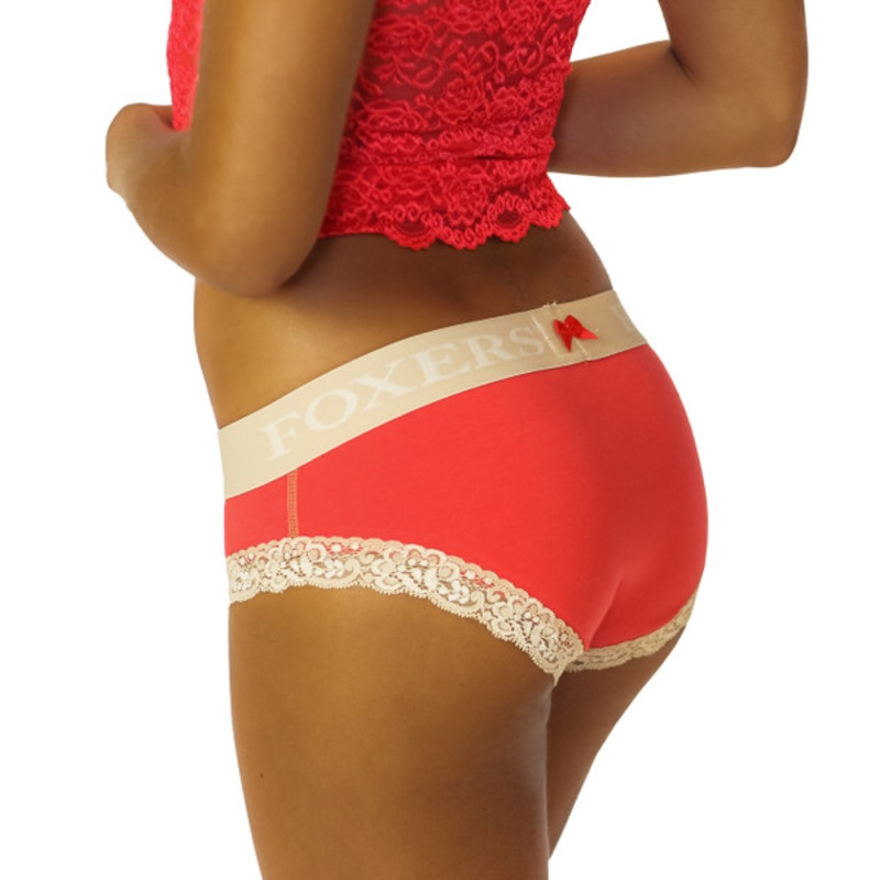 FOXERS Red Boy brief with Sand Logo