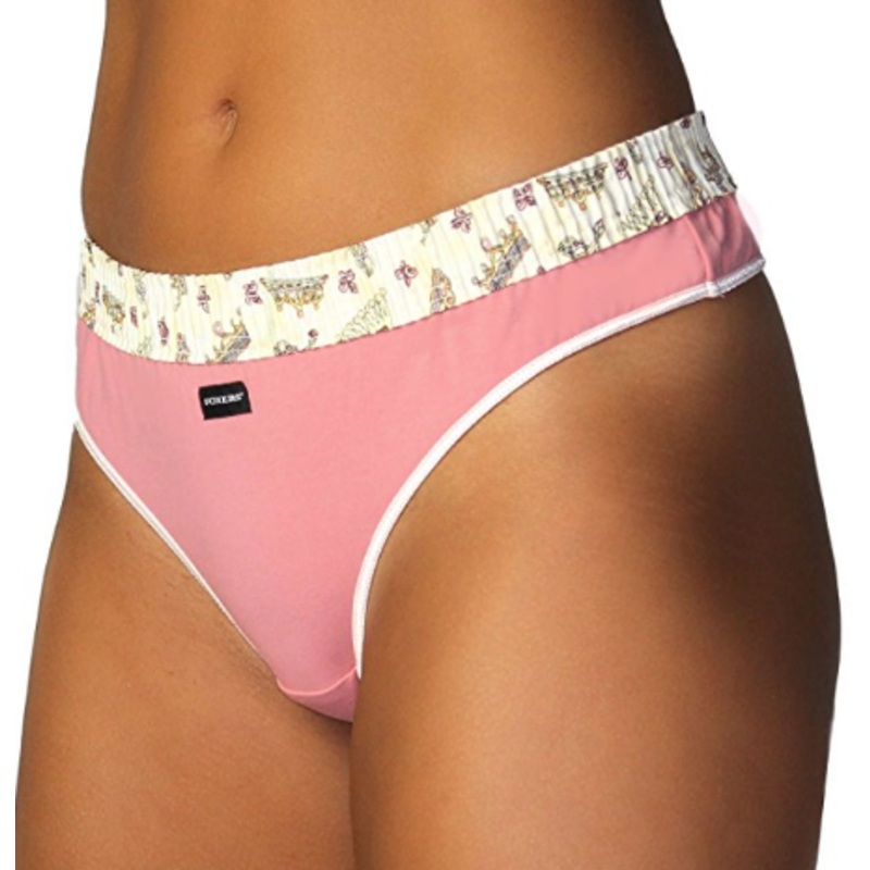 French Rose Thong with Royal Day Waistband