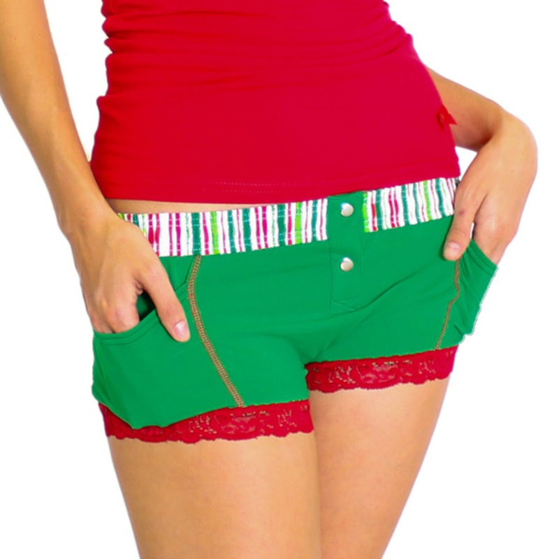 Kelly Green Boxer Brief Christmas Stripe FOXERS Band