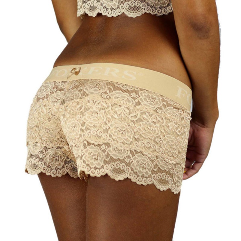 Nude Lace Boxers with Foxers Logo Band