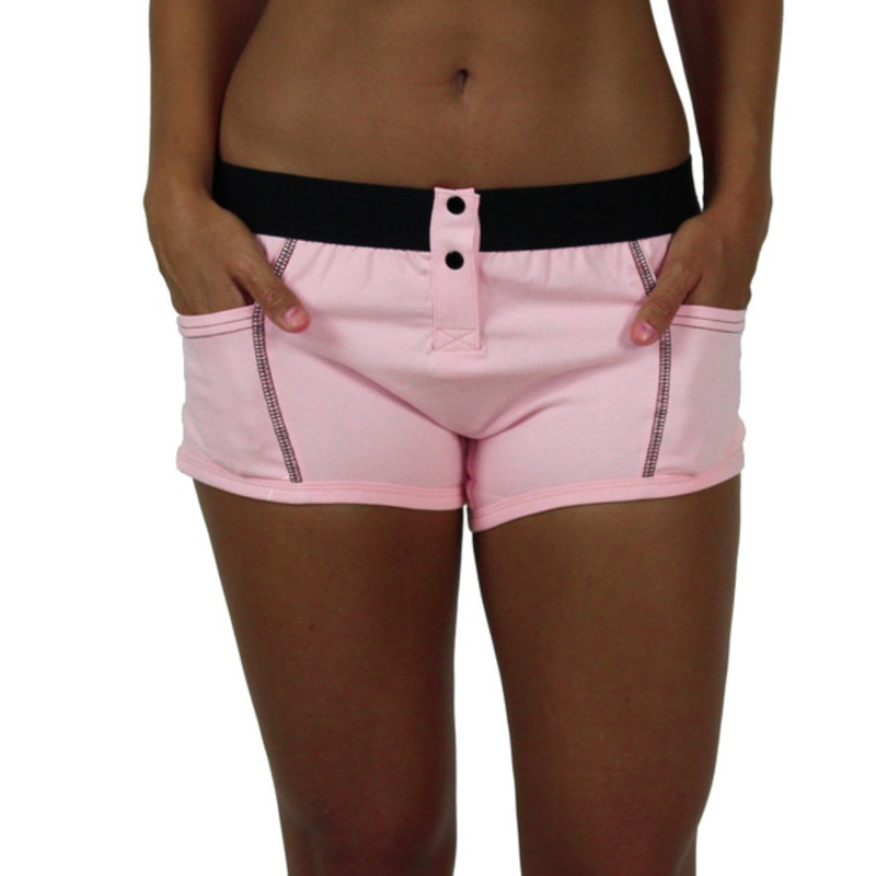 Pink Tomboy Boxer Brief with Black FOXERS Logo