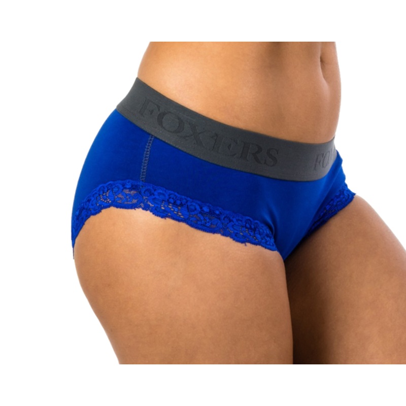 ROYAL BLUE BOY BRIEF WITH FOXERS CHARGRAY LOGO BAND