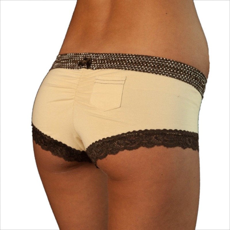 Brown Polkadot over Mocha Boyshort