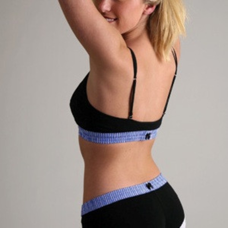 FOXER Blue over Black Bra Top