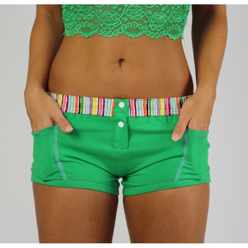 Kelly Green Tomboy Boxer Brief | Cruise Stripe Waistband