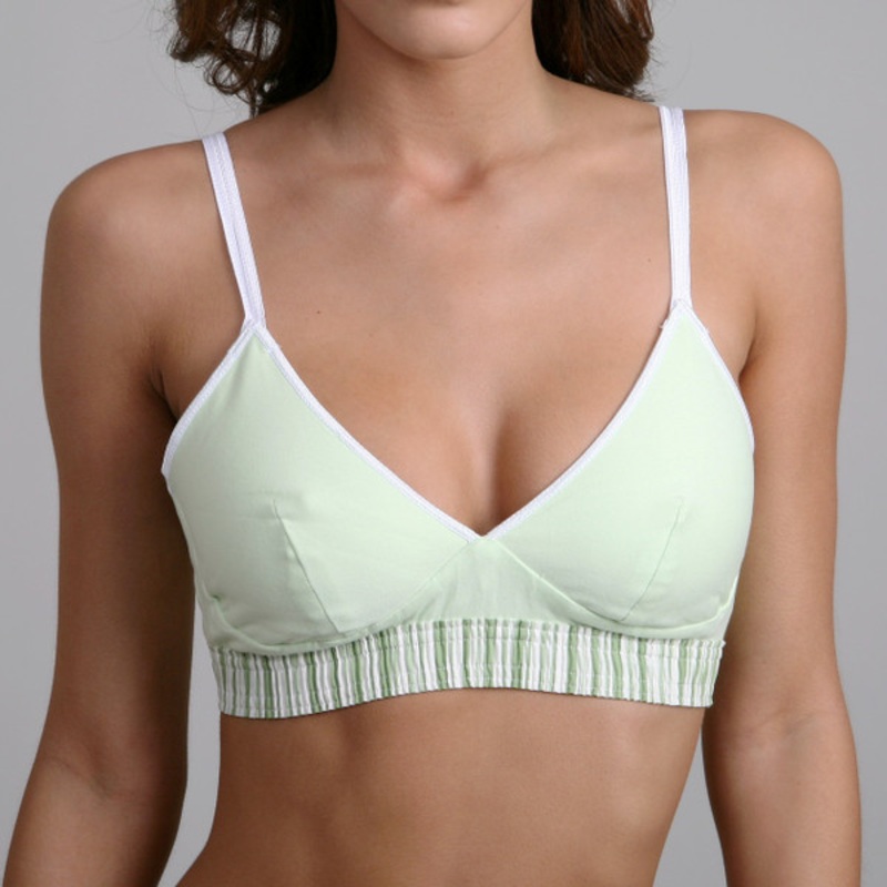 Lime Stripes over Lime Bra Top
