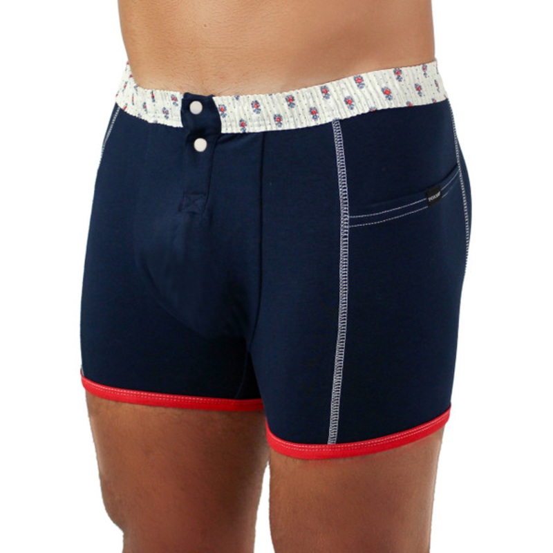 Men’s Navy Boxer Brief with Munroe FOXERS Band