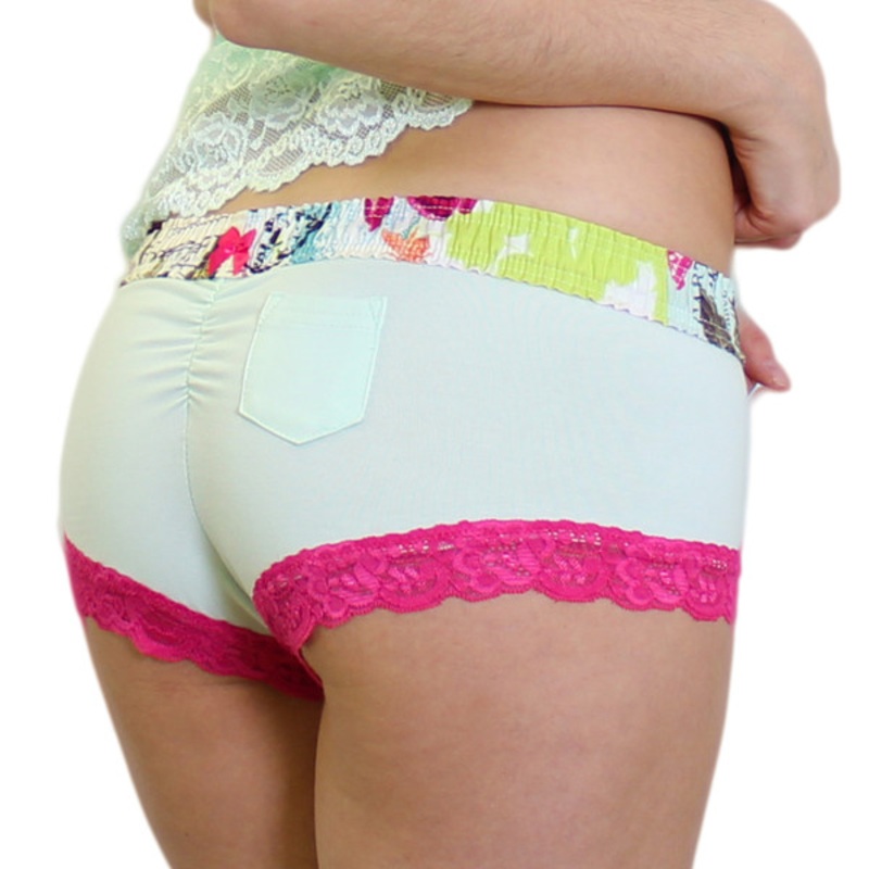 Mint Boyshort with French Memoir FOXERS Band