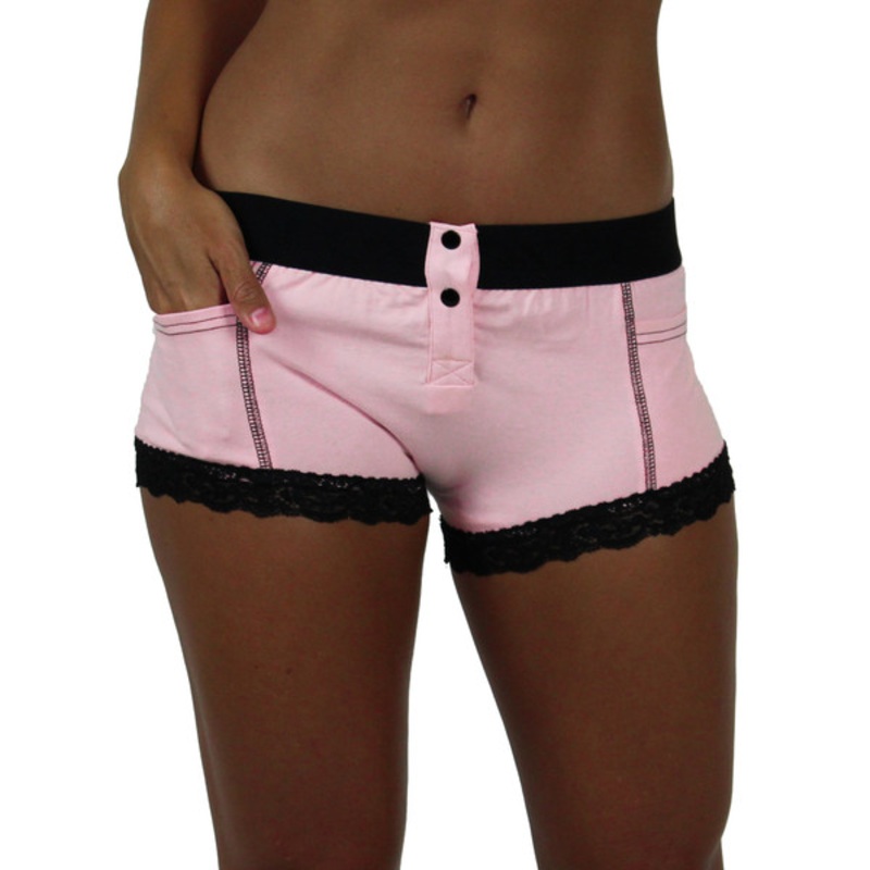 Pink Boxer brief with Black FOXERS Logo