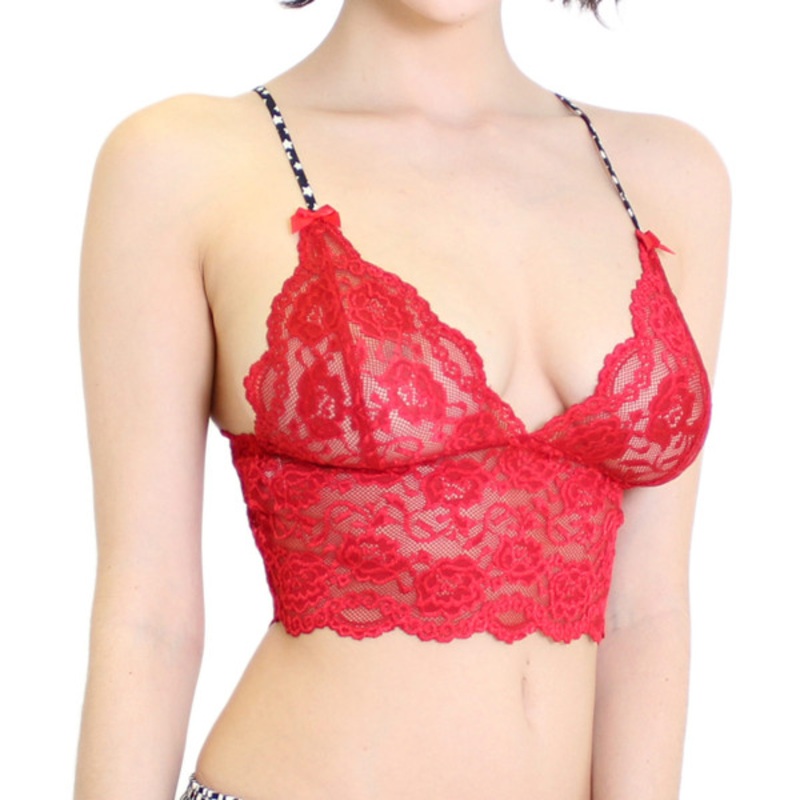 Red Lace Camisole with Stars
