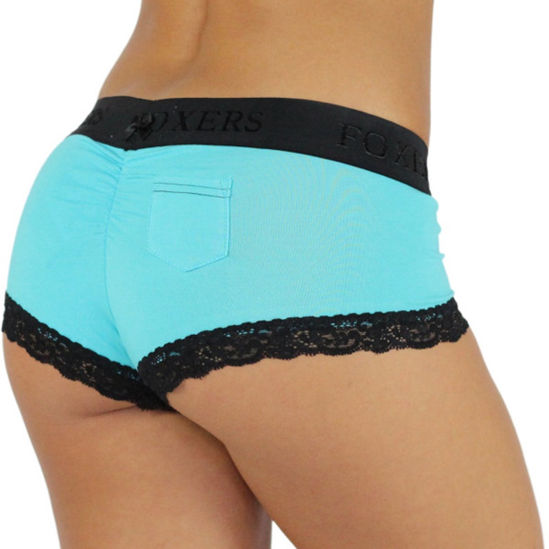 Santorini Blue Boyshorts Panties with Flat Waistband