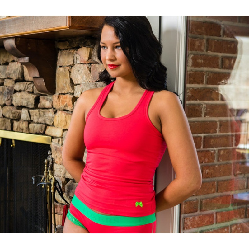 Watermelon Berry Racerback with shelf bra