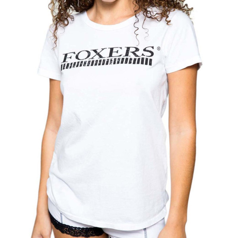 FOXERS Designer Logo White Tshirt