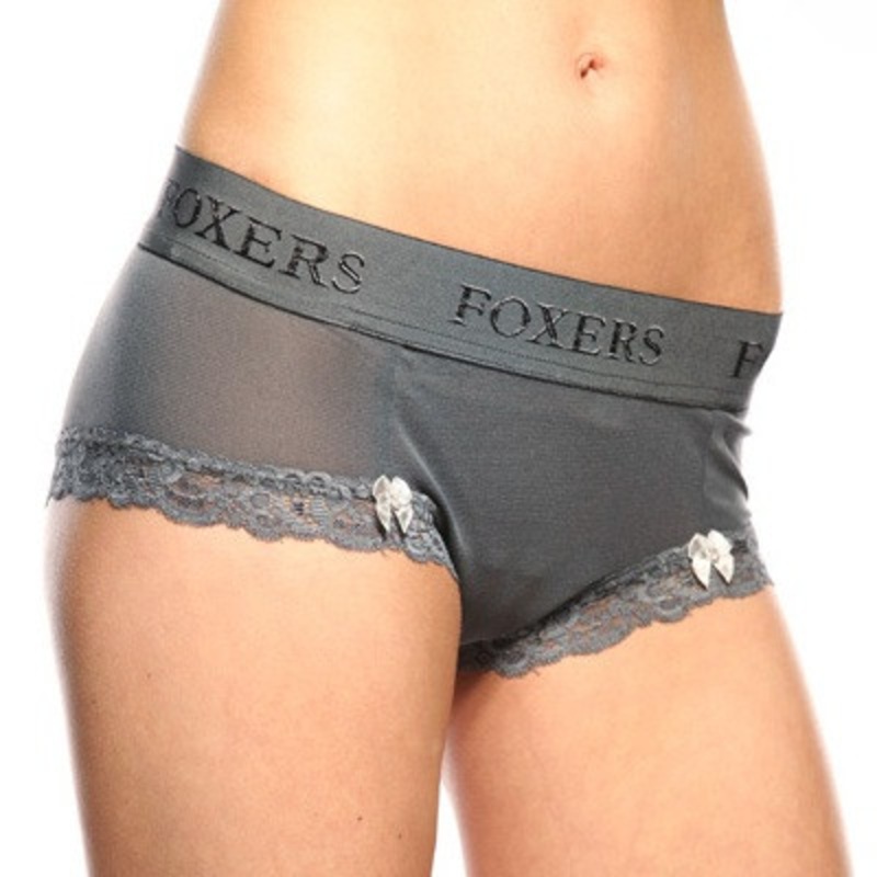 Grey Sheer Boyshort