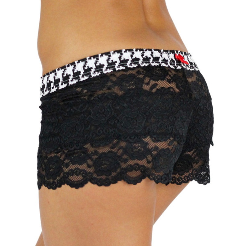 Houndstooth / Black Lace Boxers panties