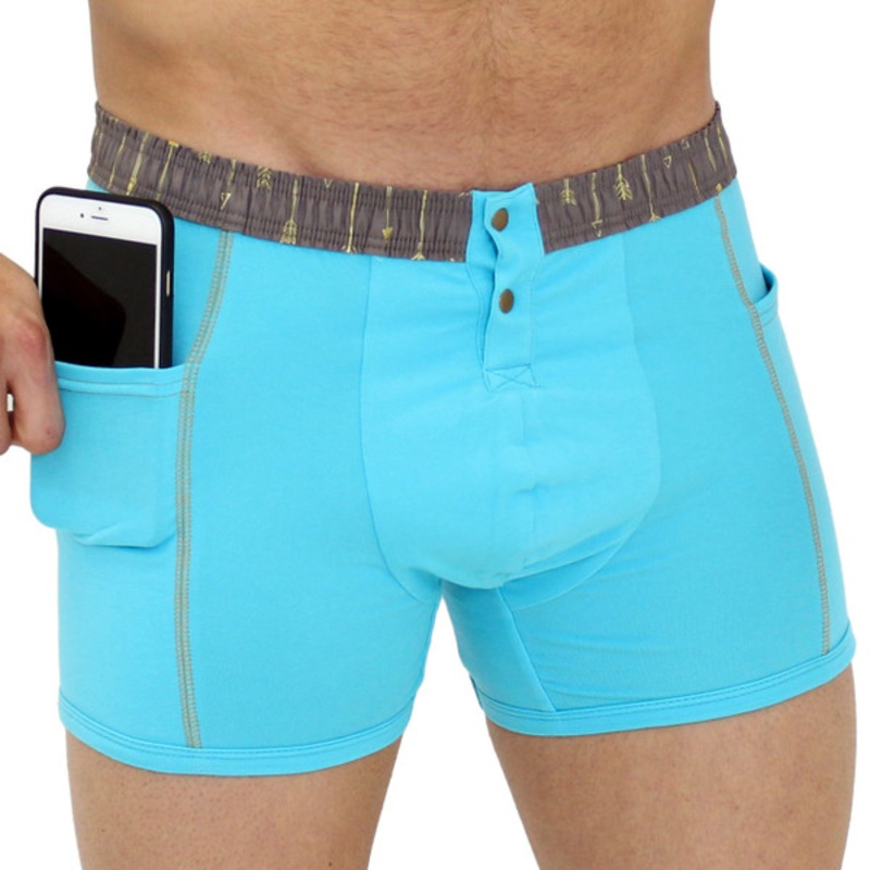 Men’s Turquoise Boxer Brief Pockets | FOXERS