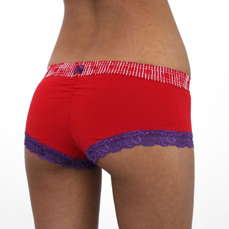 Red Stripe over Red Boyshort