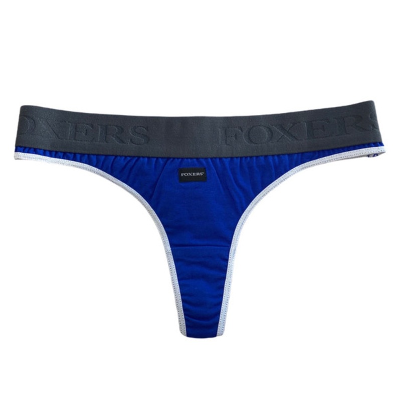 ROYAL BLUE FOXERS LOGO THONG