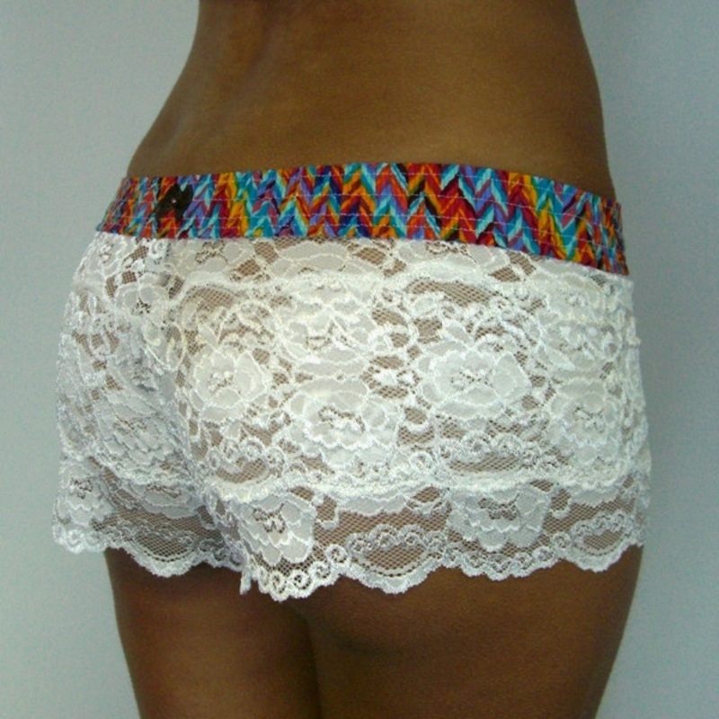 Southwest over Ivory Lace Boxers A6001-08-15