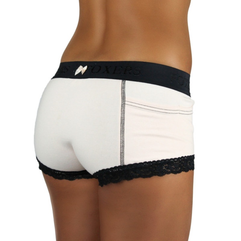 Women’s Blush Pink Boxer Briefs | FOXERS Logo Band