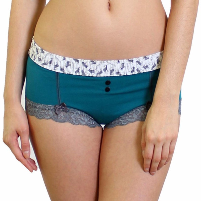 Aurora Blue Boyshort with Elk FOXERS Band