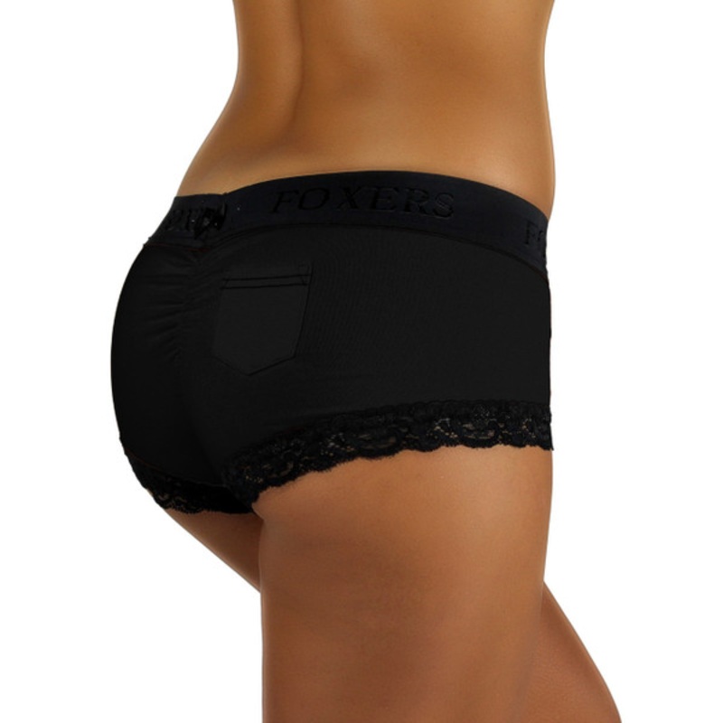 Black Boyshort with Black FOXERS Logo Band