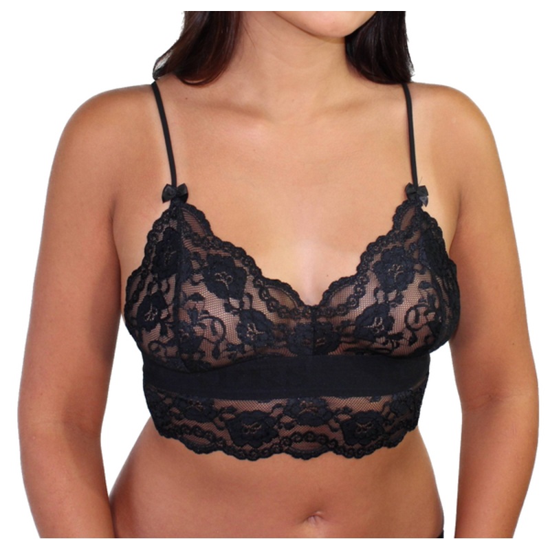 Black lace FOXERS bikini bralette