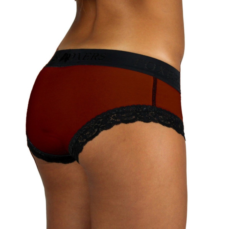 Dark Cranberry Boy Brief | Black FOXERS Logo Waistband