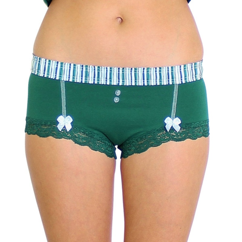Forest Green Boyshort with Alpine Stripe FOXERS Band