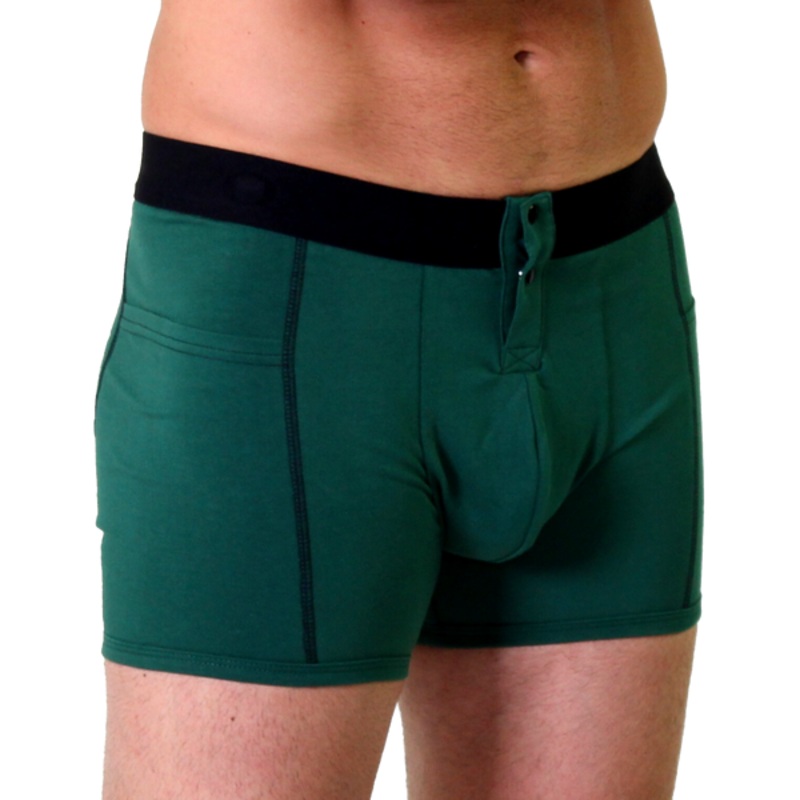Forest Green Men’s Boxer Briefs Black logo