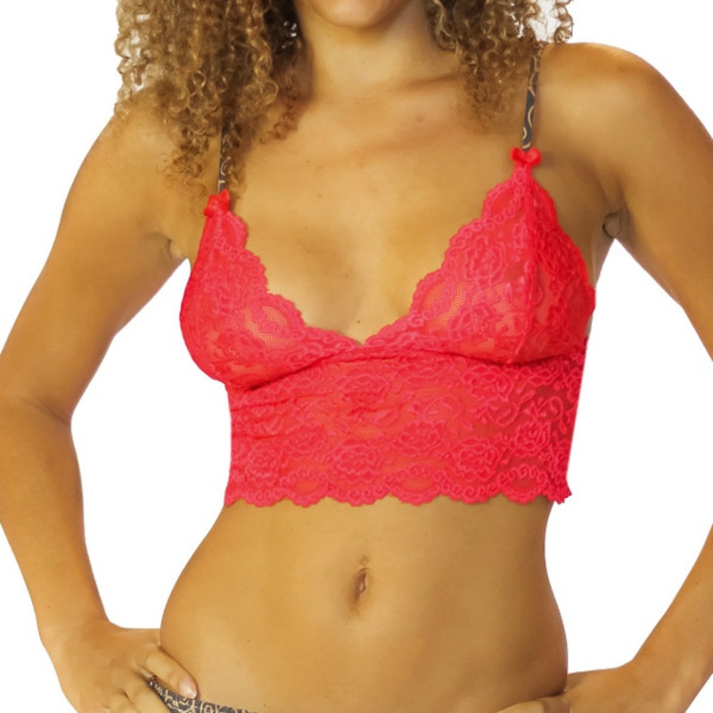 FOXERS Red Lace Cami Hot Tamale
