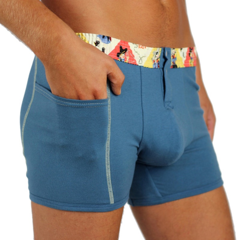 Men’s Cowboy Blue Boxer Brief with FOXERS Rodeo Waistband