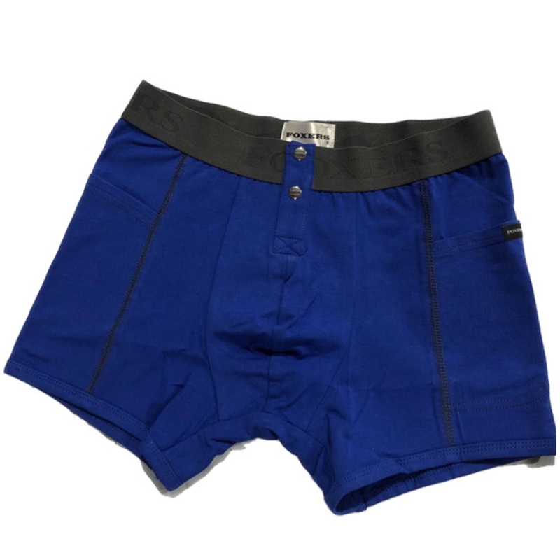 Mens Royal Blue boxer briefs Gray logo band